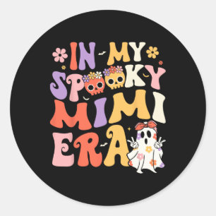 In meinem Spooky Mimi Era Groovy Ghost Halloween G Runder Aufkleber