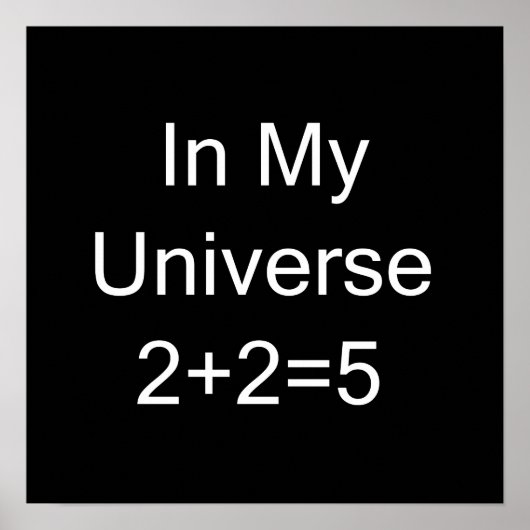 In meinem Universum 2+2=5 Poster (Vorne)