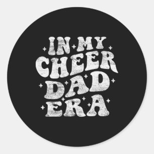 In meinem Vater Era Funny Cheerleader Vathday Runder Aufkleber