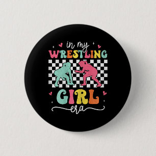 In meinem Wrestling Girl Era Groovy Retro Proud Wr Button