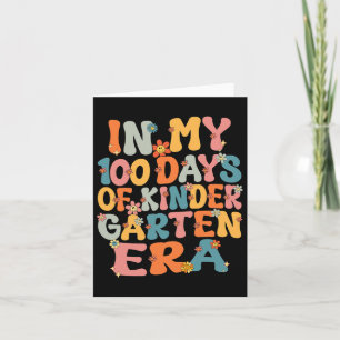 In meinen 100 Tagen Kindergarten Zeitalter Retro 1 Karte