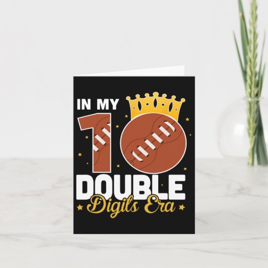 In meinen 10 zweistelligen Ära Fußball 10. Geburts Karte (Vorderseite)