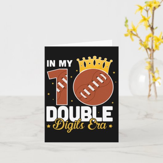 In meinen 10 zweistelligen Ära Fußball 10. Geburts Karte (Gelbe Blume)