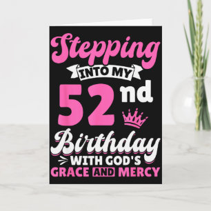 In meinen 52. Geburtstag mit Gottes Gnade und Karte