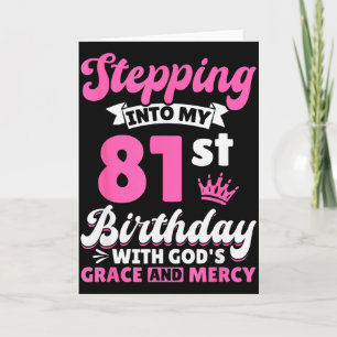 In meinen 81. Geburtstag mit Gottes Gnade und Karte