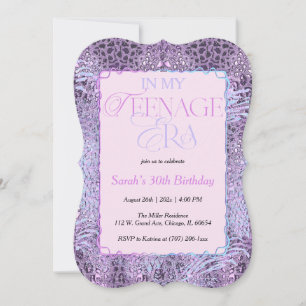 In Meinen Dreißigern Rosa Geburtstagsfeier Einladung