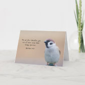 In meinen Gedanken - Sparrow und Matthew 10:31 Karte (Vorderseite)