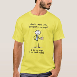 In meinen Gewohnheiten verhaftet (1) Männlich T-Shirt