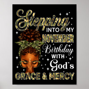 In meinen November-Geburtstag als schwarze Frau Ch Poster