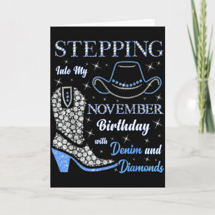 In meinen November-Geburtstag mit Denim und  Karte