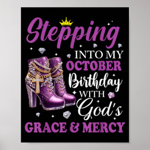 In meinen Oktober-Geburtstag mit Gottes Gnade tret Poster