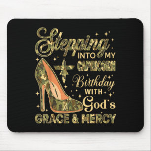 In meinen Steinbock-Geburtstag mit Gottes Gnade tr Mousepad