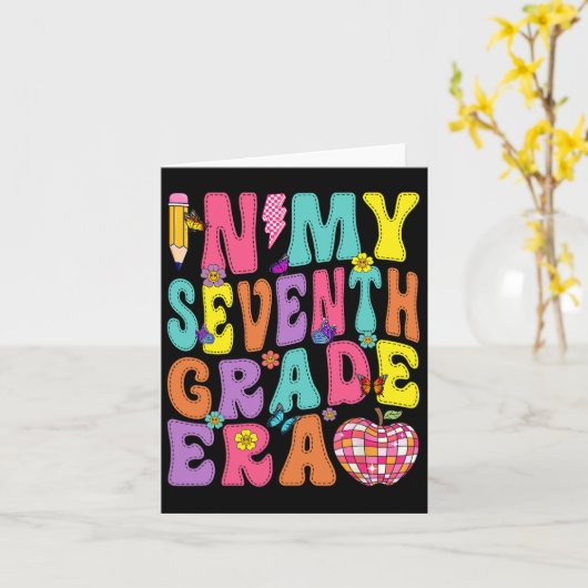 In meiner 7. Klasse Ära 7. Klasse zurück zur Schul Karte (Gelbe Blume)