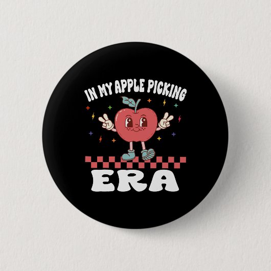 In meiner Äpfelpflück-Ära Äpfel Ernte Obstgarten F Button (Vorderseite)