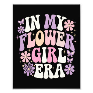 In meiner Ära als Blumenmädchen Retro Groovy Flowe Fotodruck