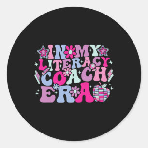 In meiner Ära als Lese-Coach Groovy Back To School Runder Aufkleber