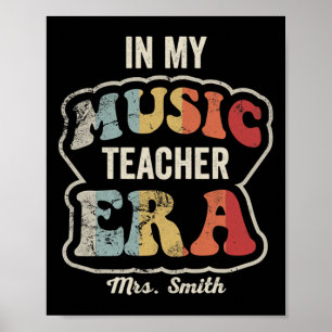 In meiner Ära als Musiklehrer Retro Frau Smith Mus Poster