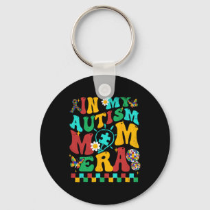 In meiner Autismus-Mama Era Groovy Puzzle Piece Re Schlüsselanhänger