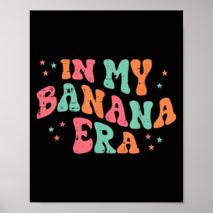 In meiner Bananenzeit Retro Fruit Meme Groovy Männ Poster