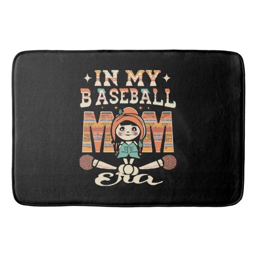 In meiner Baseball-Mama Badematte (Vorderseite)