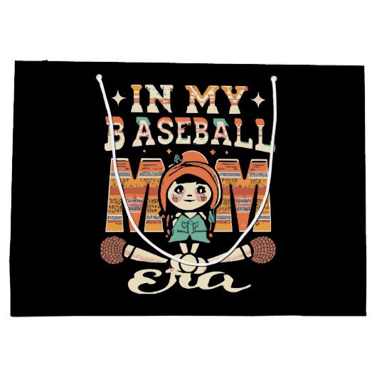 In meiner Baseball-Mama Große Geschenktüte (Rückseite)