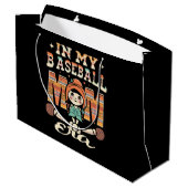 In meiner Baseball-Mama Große Geschenktüte (Rückseite Schrägansicht)