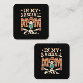 In meiner Baseball-Mama Quadratische Visitenkarte (Vorne/Hinten)