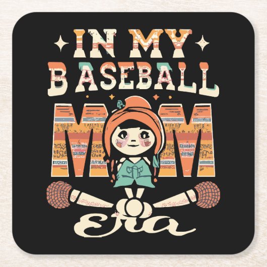 In meiner Baseball-Mama Rechteckiger Pappuntersetzer (Vorderseite)