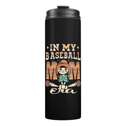 In meiner Baseball-Mama Thermosbecher (Vorderseite)
