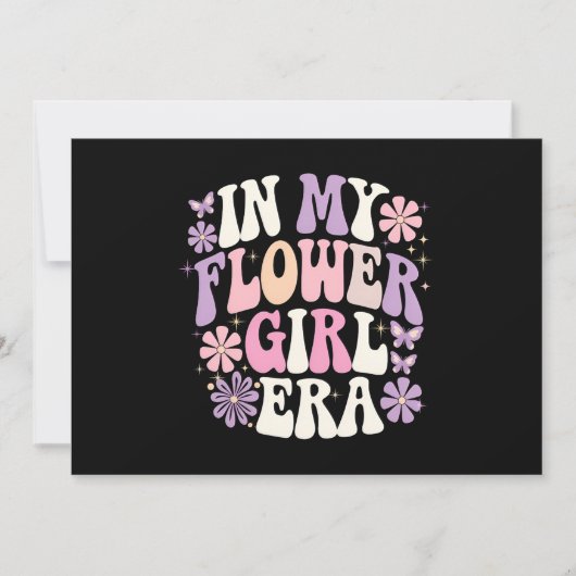 In meiner Blume Mädchen Era Retro Groovy Blume Einladung (Vorderseite)