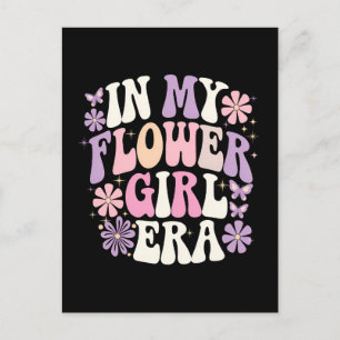 In meiner Blume Mädchen Era Retro Groovy Blume Feiertagspostkarte