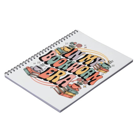 In meiner Bookworm-Ära - Retro Groovy 70's Ästheti Notizblock (Linke Seite)