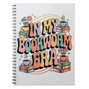 In meiner Bookworm-Ära - Retro Groovy 70's Ästheti Notizblock