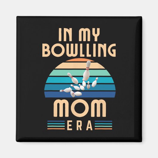 In meiner Bowling Mama Era Funny Bowling Mama Mutt Magnet (Vorne)