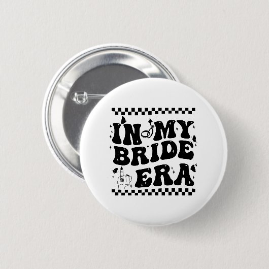 In meiner Bride Era Groovy Bride Junggeselinnen-Ab Button (Vorne & Hinten)