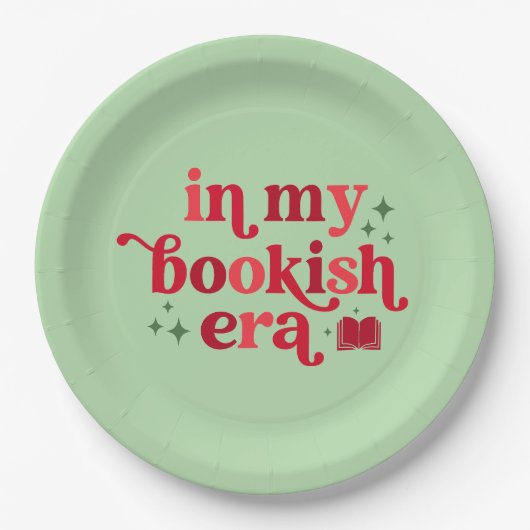 In meiner Buchzeit Weihnachtsdesign Pappteller (Vorderseite)