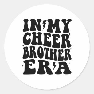 In Meiner Cheer-Bruder-Ära Cheerleader Bro Cheerle Runder Aufkleber