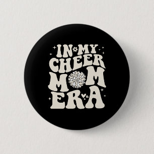 In meiner Cheer-Mom-Ära Groovy Cheerleading Footba Button