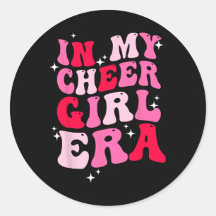 In meiner Cheerleader-Ära Groovy Cheerleader Cheer Runder Aufkleber