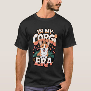 in meiner Corgi-Ära Pastell-Hunde-Raster T-Shirt