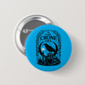 In Meiner Crone-Ära Hexen-Raben-Goth-Hexen-Design Button (Vorne & Hinten)
