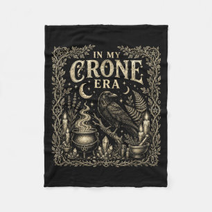 In Meiner Crone-Ära Witchy Raven Kessel Goth Hexe Fleecedecke