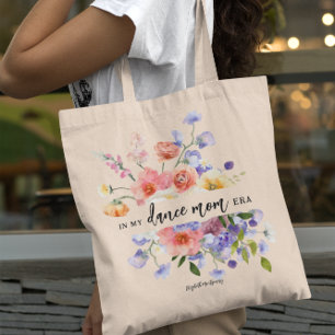 In meiner Dance-Mom-Ära   Florales Monogramm  Tragetasche