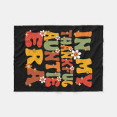 In meiner dankbaren Tante Era Groovy Dankbarkeit T Fleecedecke (Vorderseite (Horizontal))