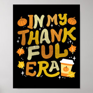 In meiner dankbaren Zeit Retro Groovy Erntedank Fr Poster