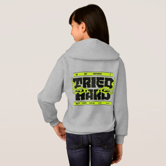 In meiner Defensive Meme Funny Girl's Hoodie (Schwarz voll)