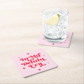 In meiner Delulu-Ära Rechteckiger Pappuntersetzer (Vor Ort)