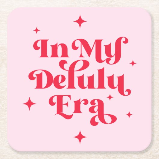 In meiner Delulu-Ära Rechteckiger Pappuntersetzer (Vorderseite)