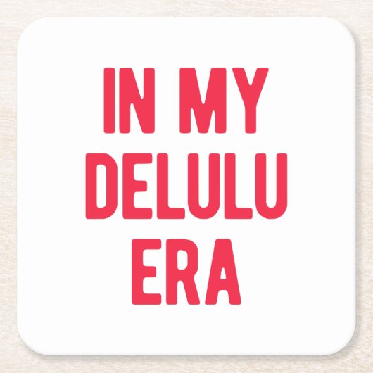 In meiner Delulu-Ära Rechteckiger Pappuntersetzer (Vorderseite)
