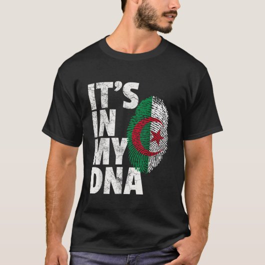 IN MEINER DNA - Algerische Flagge - Shirt - Gesche (Vorderseite)